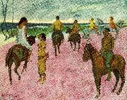 Paul Gauguin ryttare pa stranden Spain oil painting artist